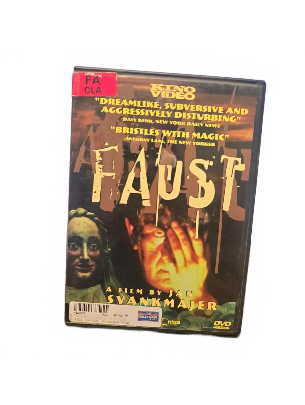 FAUST Jan Svankmajer DVD 1999 Zeitgeist Films Kino Video Surrealist Animation